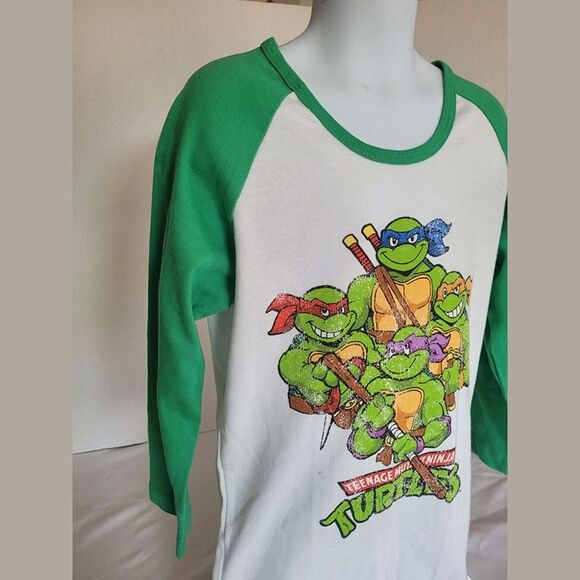 Teenage Mutant Ninja Turtles TMNT - Boys Size Medium 3/4 Sleeve Vintage T-Shirt - Picture 7 of 10